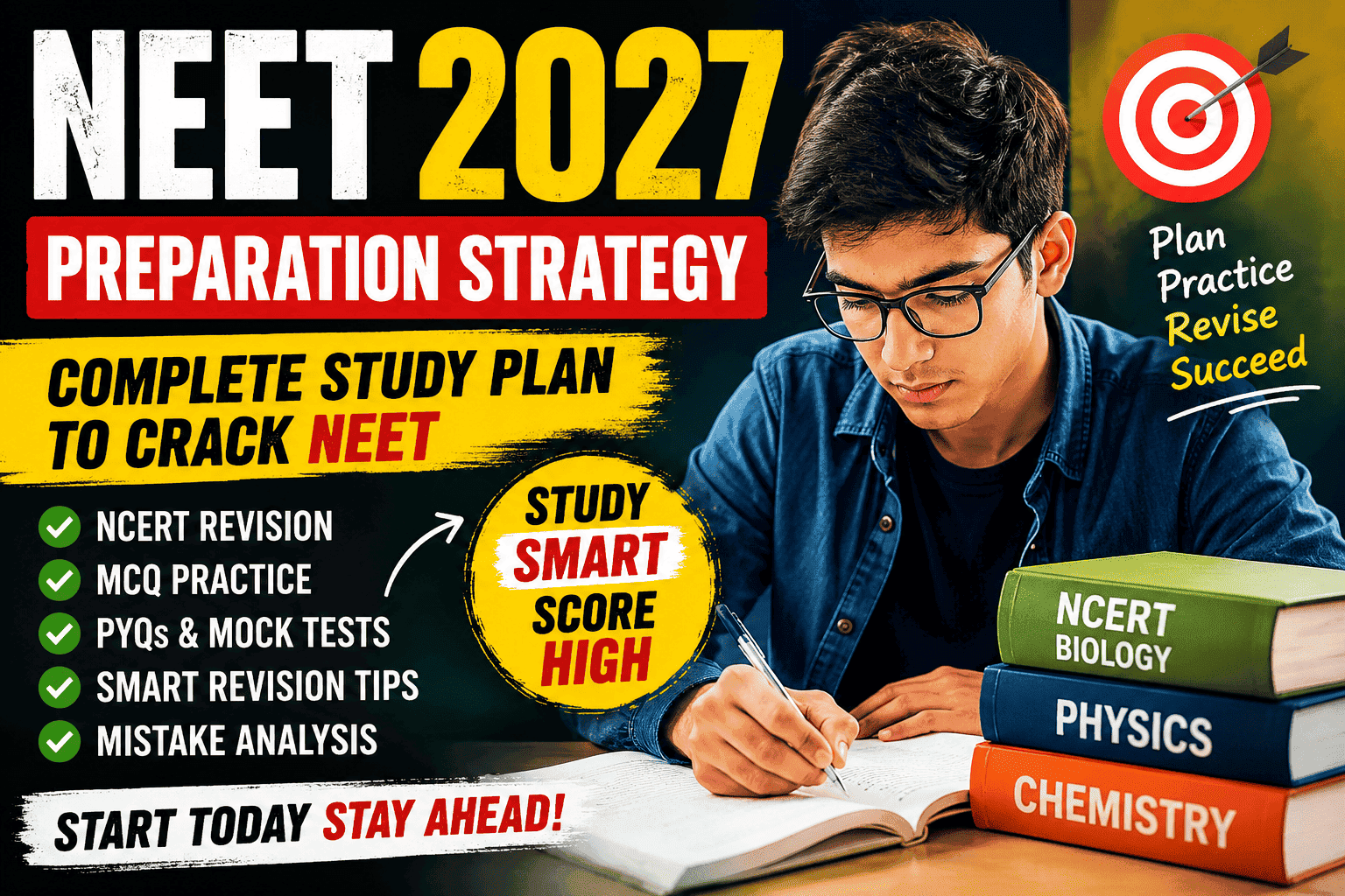 NEET 2027 Preparation Strategy: Complete Study Plan to Crack NEET with Smart Revision